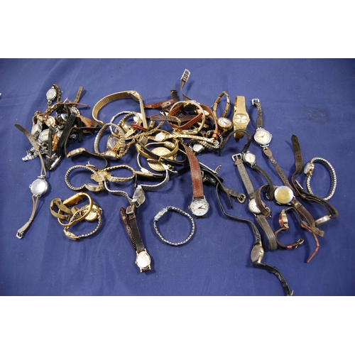 234 - Large quantity of manual wind and quartz ladies wristwatches to include rolled gold examples.