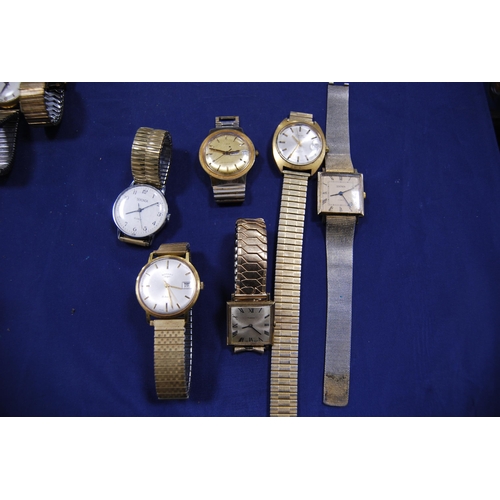 235 - Group of manual wind wristwatches to include Sekonda, Rotary, Timex, Corvette, Accurist etc.  (... 