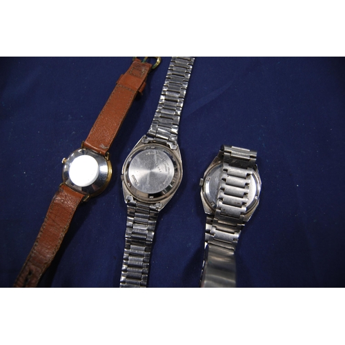 237 - Group of wristwatches to include Seiko 5 automatic 21 jewels and two manual wind Rotary wristwatches... 