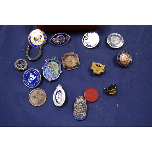 241 - Group of enamel badges to include the Great War, Girl Guides, Nurses etc.