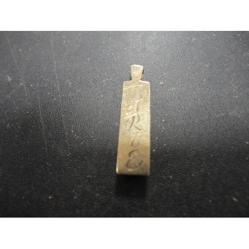 256 - 9ct gold ingot pendant, 4g.