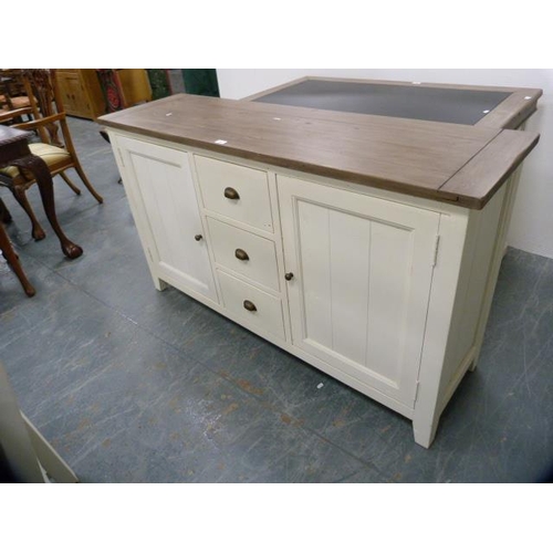 266 - Contemporary painted reclaimed wood sideboard.