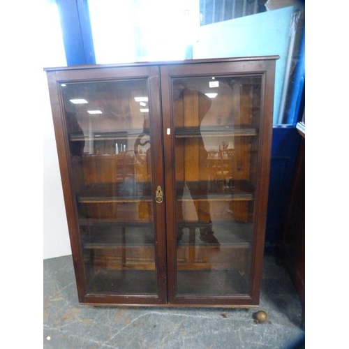 270 - Mahogany glazed two-door bookcase.