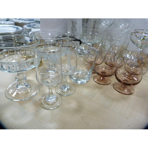 3 - Set of six Babycham glasses and other miscellaneous glasses to include liqueur, whisky and wine glas... 