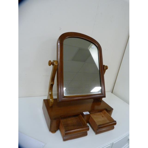 309 - Victorian mahogany toilet mirror.