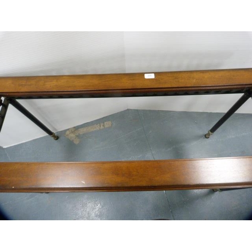 317 - Contemporary hall table (lacking glass top).