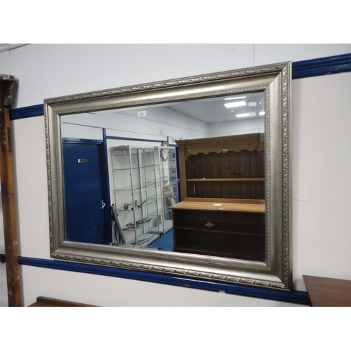 321 - Modern silvered frame wall mirror.