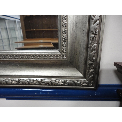 321 - Modern silvered frame wall mirror.