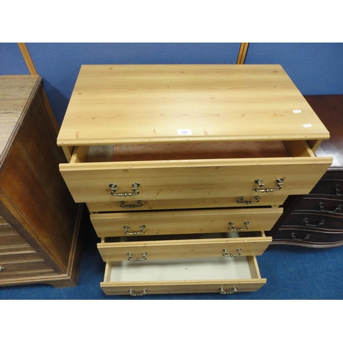 328 - Modern pine chest of five drawers.