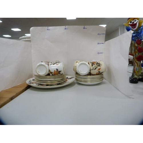 62 - Imari floral decorated part tea set.