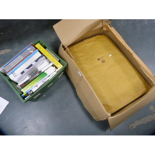 66 - Carton containing large jiffy padded envelopes and a carton containing photographic and other paper.