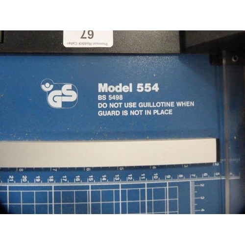 67 - Dahle paper guillotine, model 554.