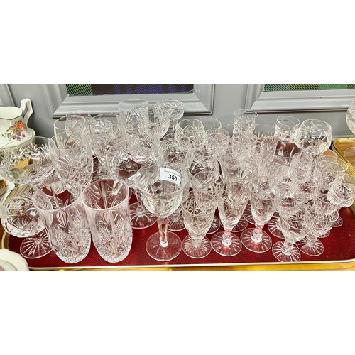 350 - Large quantity of assorted crystal glassware