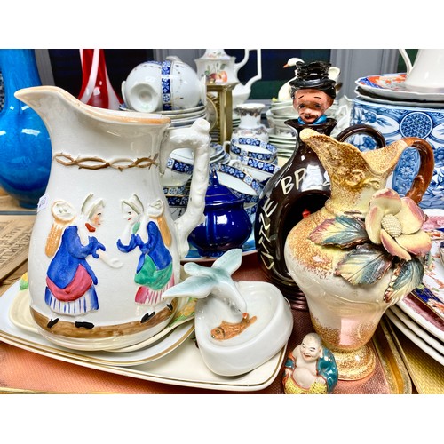 353 - Assorted teaware, lustreware, jug, etc