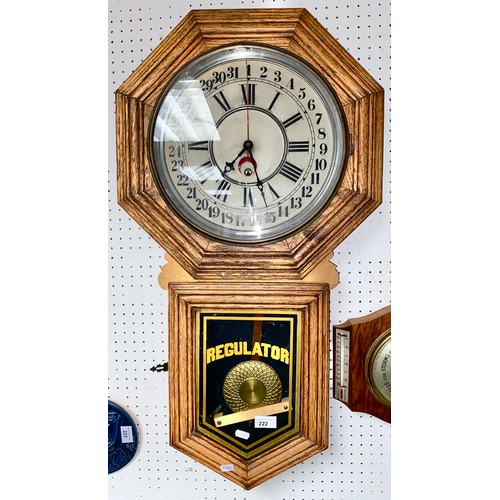 222 - American Regulator wall clock by Sessions clock company, 