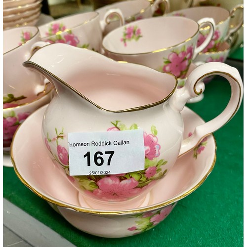 167 - Tuscan Plant pink tea set