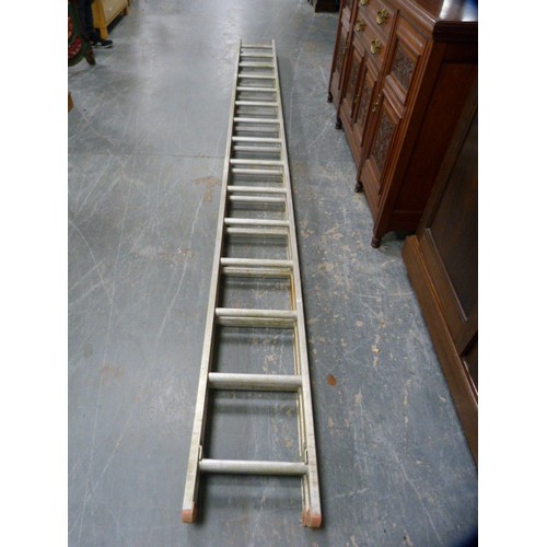 347 - Large set of aluminium ladders.