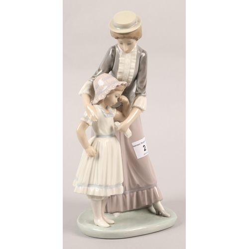 2 - Lladro figure of mother and child 26 cm high