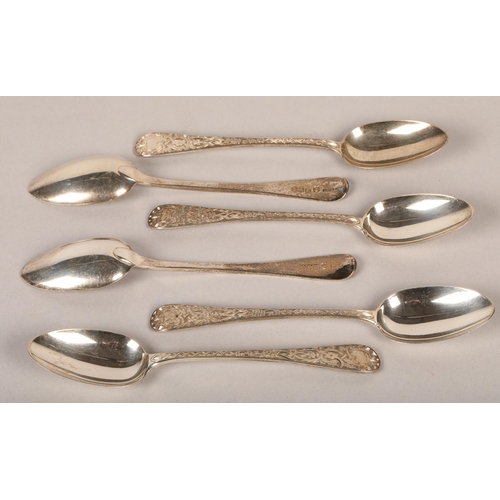 187 - Six silver teaspoons, Glasgow 1875 (6)