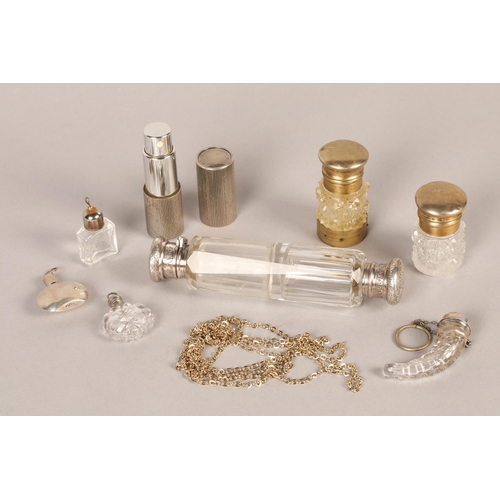 188 - Quantity of items including scent bottles, some silver