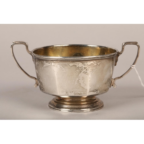 194 - Silver sugar bowl and cream,  Birmingham 1934(2)