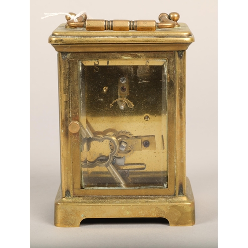 208 - French brass carriage clock