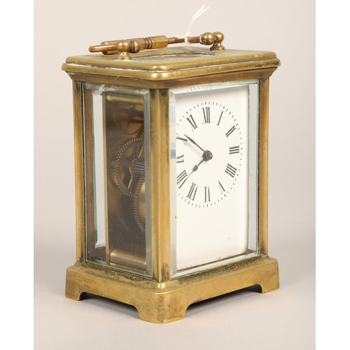 208 - French brass carriage clock