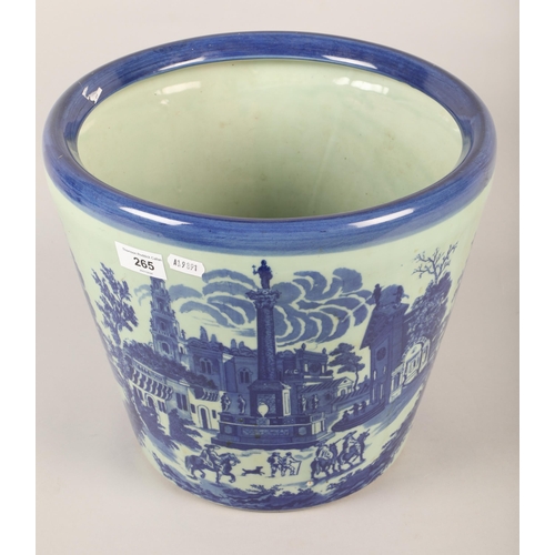 265 - Large blue and white jardiniere