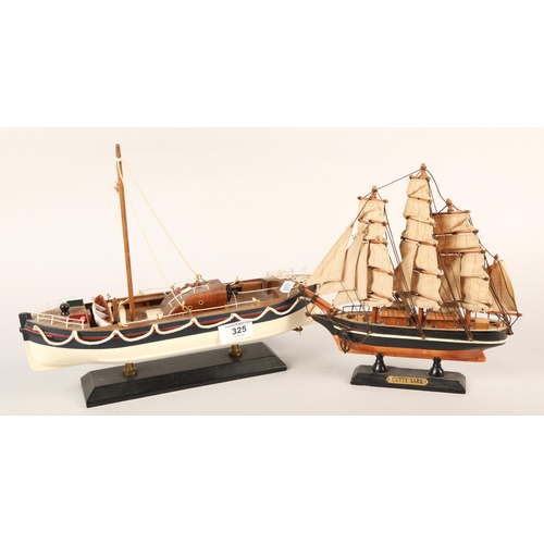 325 - Two wooden ship models