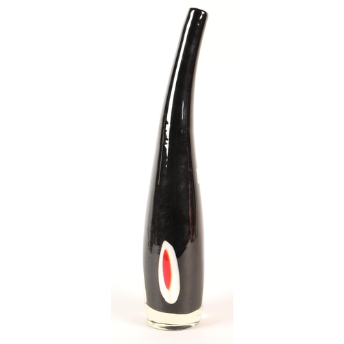 326 - Murano-style black glass vase