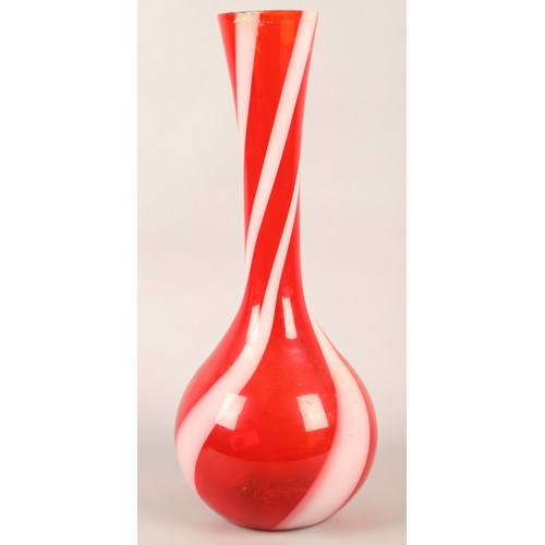 327 - Large Italian candy stripe vase, 50cm height