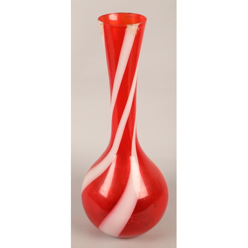 327 - Large Italian candy stripe vase, 50cm height