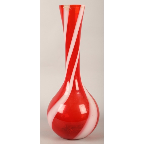 327 - Large Italian candy stripe vase, 50cm height