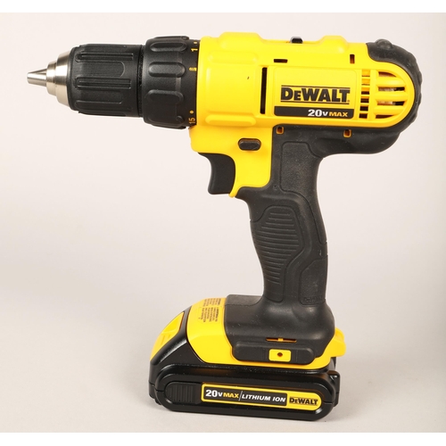 357 - Boxed DeWalt 20v Max drill with components and extractor set