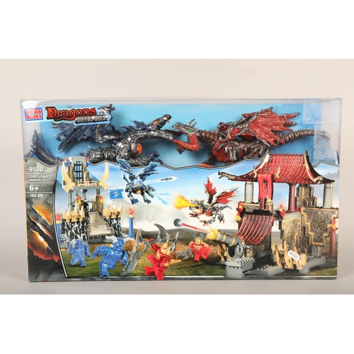 383 - Boxed Mega Bloks 'Dragons: Metal Ages' toys and other dragon-related toys