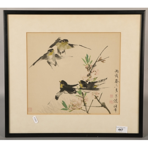 447 - Framed Japanese bird print