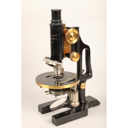 241 - Voigtlaender & Sohn microscope in hardwood case, no. 1276