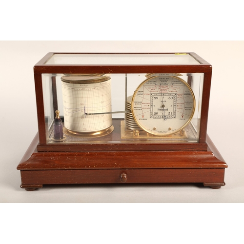 248 - Barograph in hardwood glass case