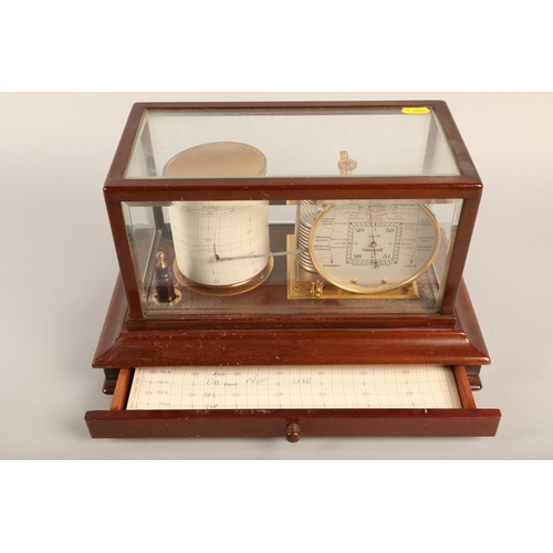 248 - Barograph in hardwood glass case