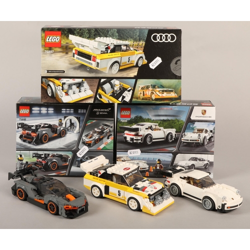 254 - Assortment of Lego: Audi Quattro model; McLaren Senna model; and Porsche 911