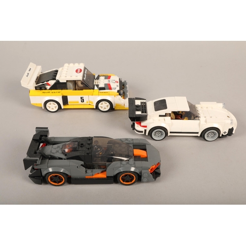 254 - Assortment of Lego: Audi Quattro model; McLaren Senna model; and Porsche 911