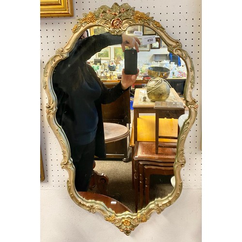 450 - Ornate framed wall mirror