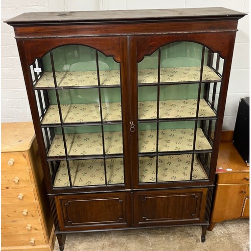 604 - Early 20th century mahogany display cabinet.