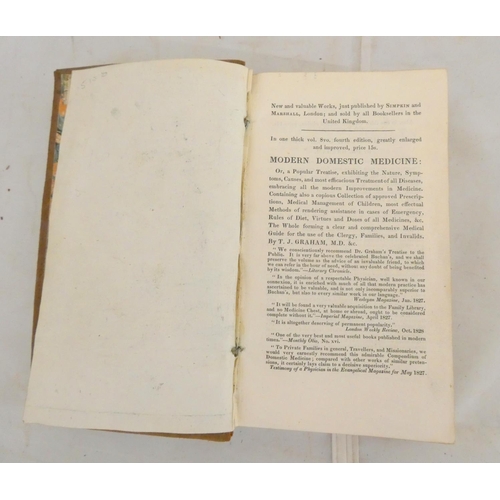 118 - GRAHAM THOMAS J.  Sure Methods of Improving Health & Prolonging Life or A Treatise on ... 