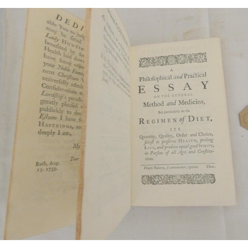 128 - CHEYNE GEORGE.  An Essay on Regimen together with Five Discourses, Medical, Moral & Ph... 