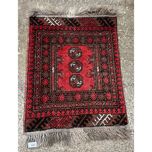 625 - Kayam Red patterned prayer mat.76 cm X 52 cm