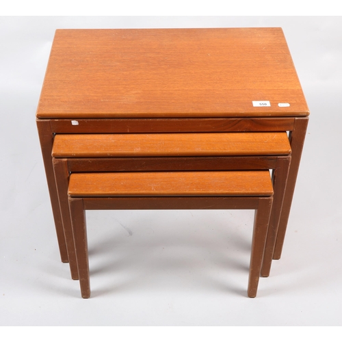 550 - Nest of three mid-century tables