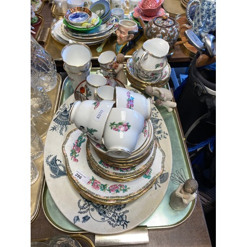 286 - Quantity of Duchess dinnerware and teaware, Willow Tree figurines, etc