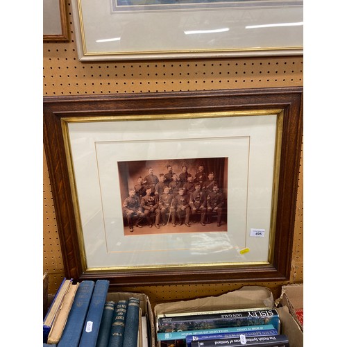 495 - Framed soldier photograph