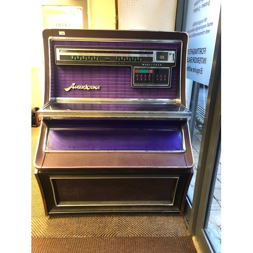 545 - Wurlitzer Americana jukebox, model 3810, serial no. 833161, no key, no records approx. 100cm x 130cm... 